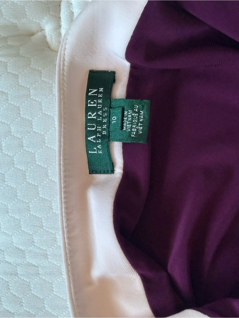 Lauren Ralph Lauren Purple Chemise with Light Pink Panels - Picture 7 of 7